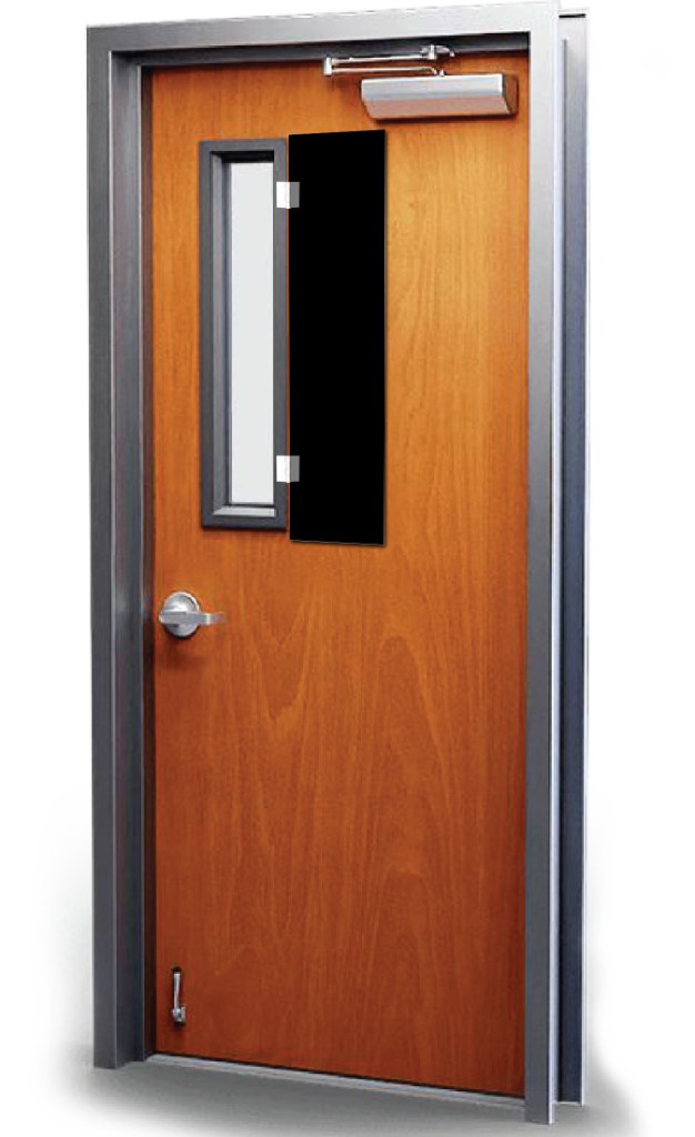 FLIP panel open beside door window